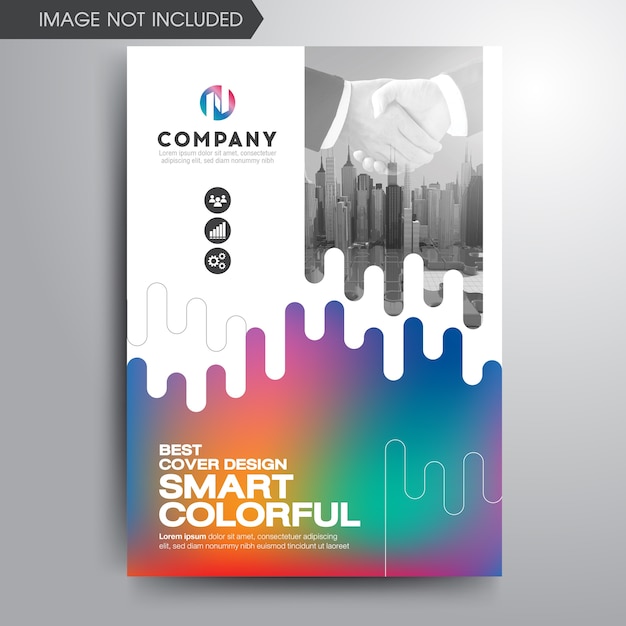 Modern business colorful cover brochure template