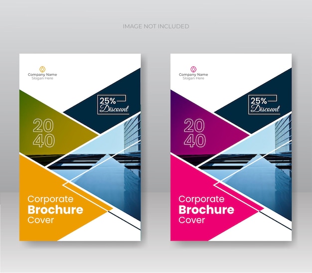 Modern business company profile brochure cover and book cover design template