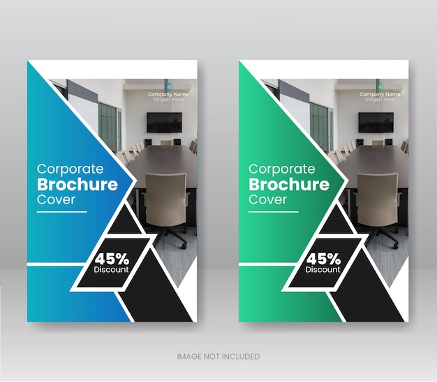 Modern business company profile brochure cover and book cover design template