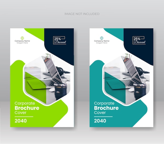 Modern business company profile brochure cover and book cover design template