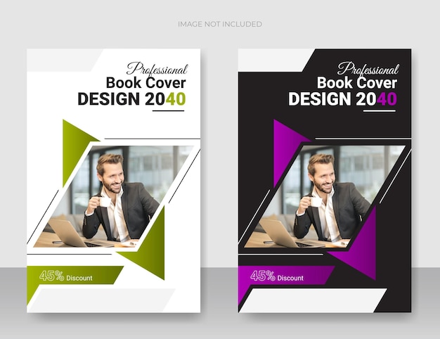 Modern business company profile brochure cover and book cover design template