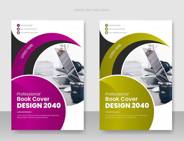 Modern business company profile brochure cover and book cover design template