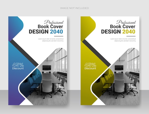 Modern business company profile brochure cover and book cover design template