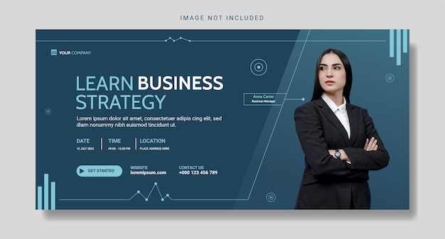 Modern business conference banner template