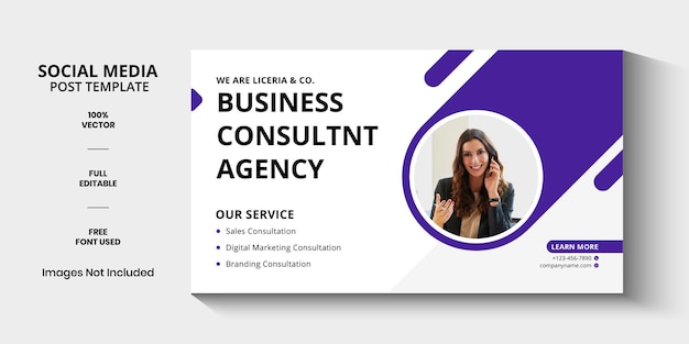 Vector modern business consultant agency post-sjabloon