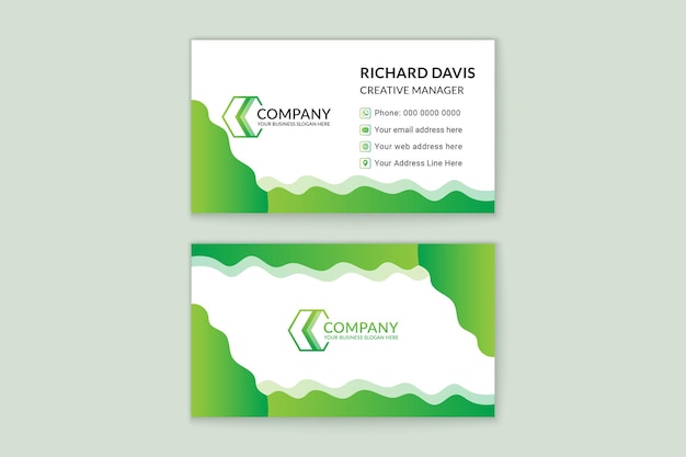 Modern business and corporate business card template