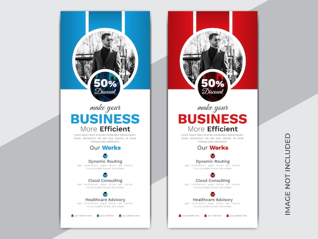 Vector modern business corporate creative roll up banner standee design template