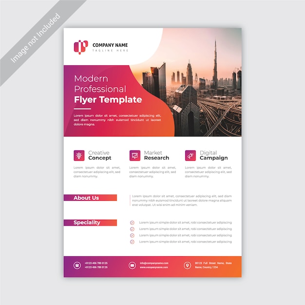 Modern business and corporate flyer template