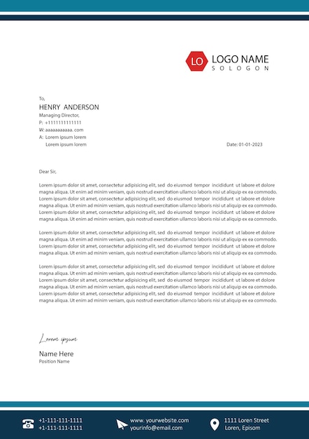 Vector modern business and corporate letterhead templat