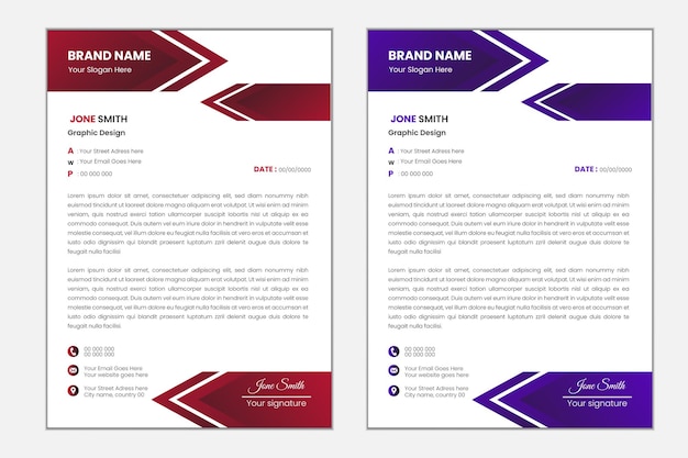 Vector modern business and corporate letterhead template business letterhead template