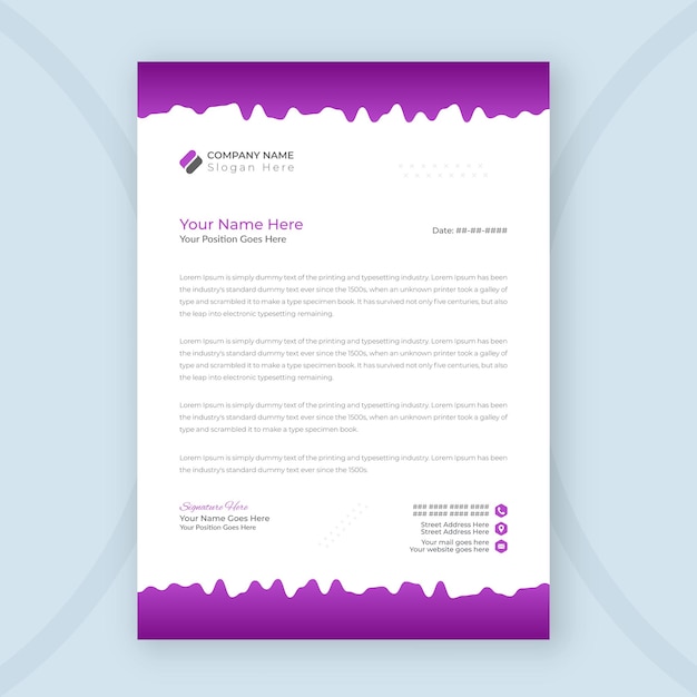 Modern business and corporate letterhead template design