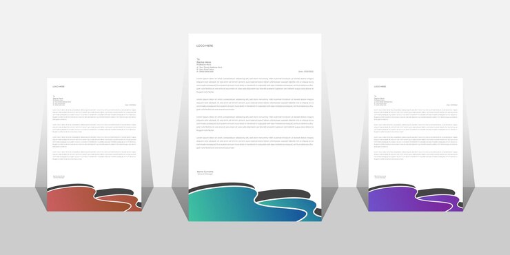Vector modern business and corporate letterhead template