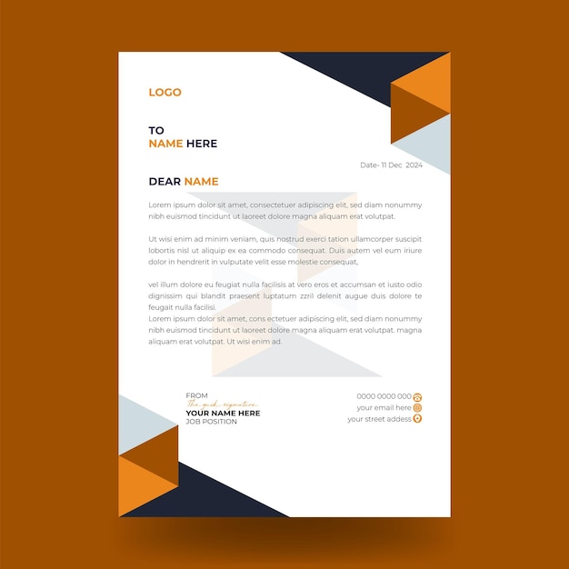Modern business and corporate letterhead template