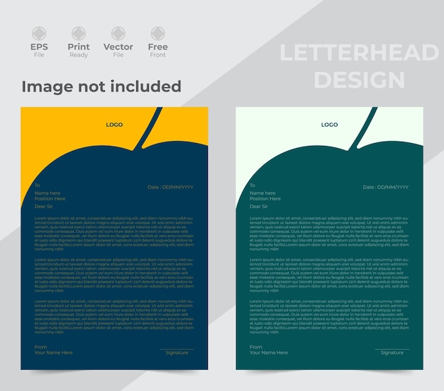 Vector modern business and corporate letterhead template