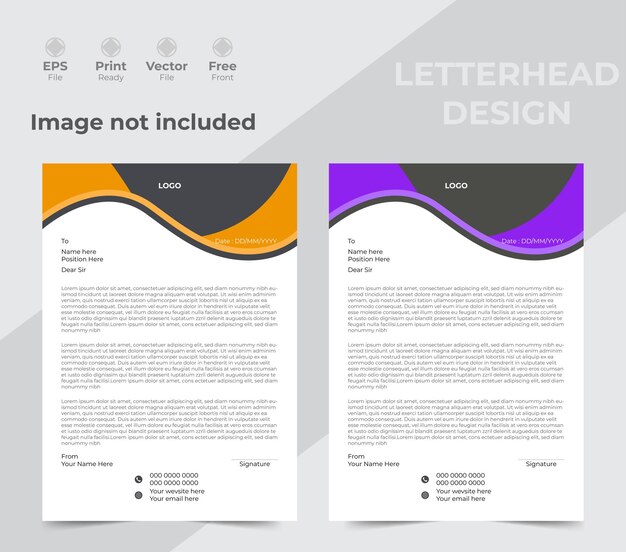 Vector modern business and corporate letterhead template