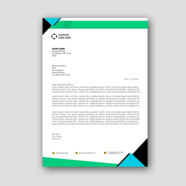 modern business and corporate letterhead template