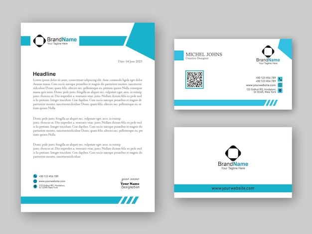 Modern business and corporate letterhead template