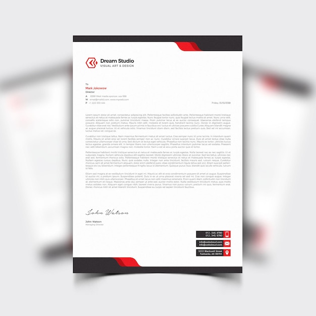 Modern business and corporate letterhead template