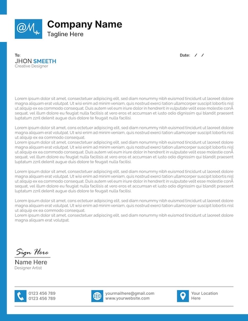 Vector modern business and corporate letterhead template