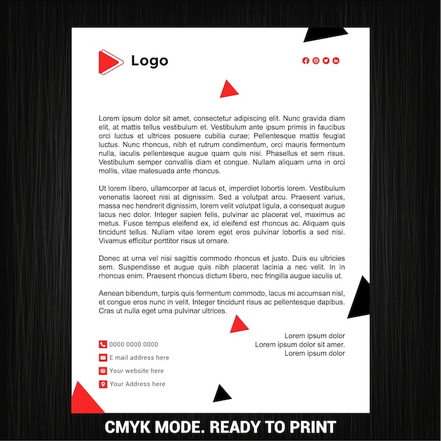 Modern business and corporate letterhead template