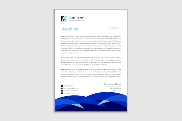 modern business and corporate letterhead template
