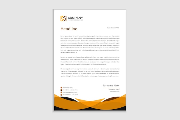 Modern business and corporate letterhead template