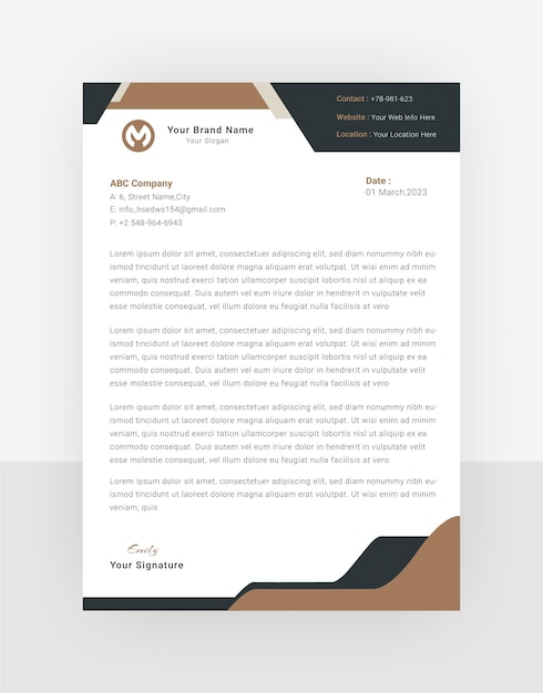 Vector modern business and corporate letterhead template