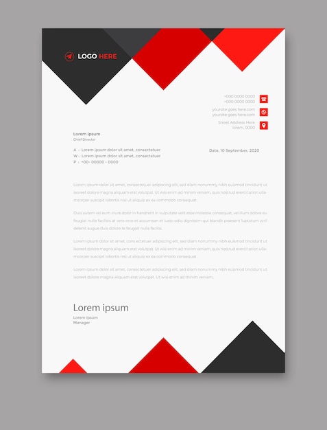 Modern business and corporate letterhead template