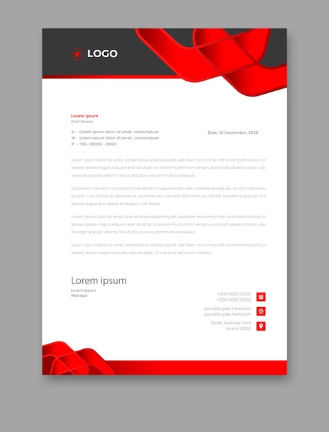 Modern business and corporate letterhead template