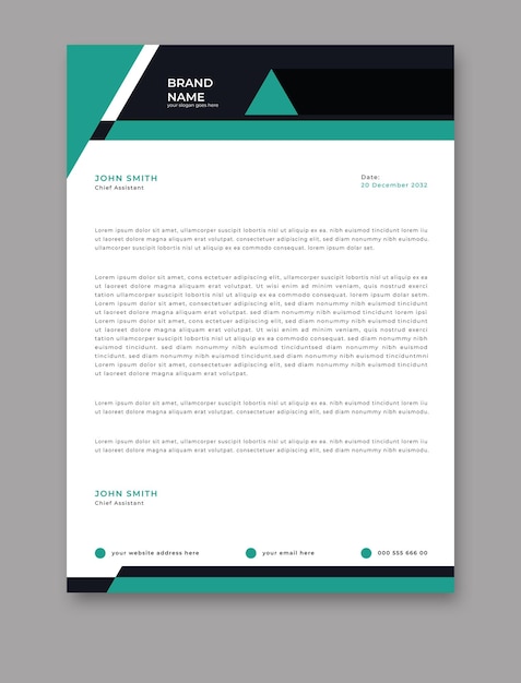 modern business and corporate letterhead template