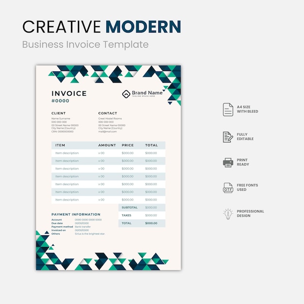 Vector modern business and corporate letterhead template