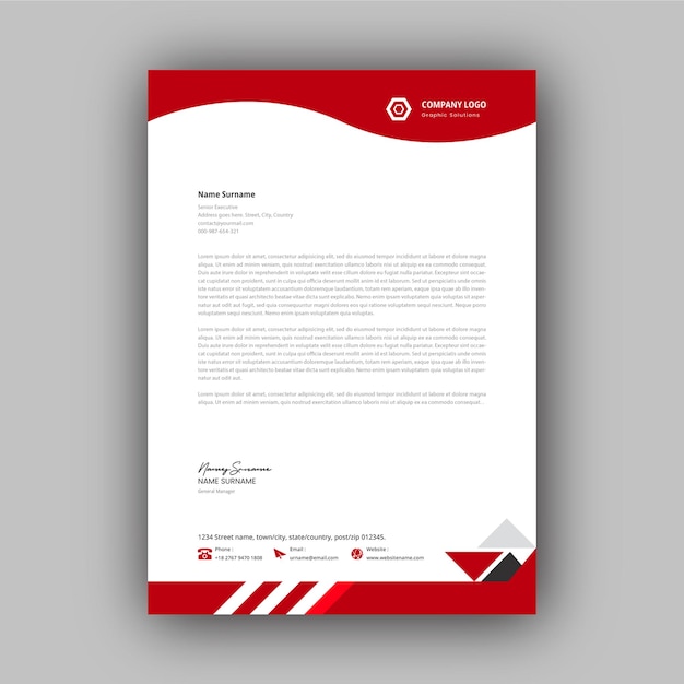 Modern business and corporate letterhead template