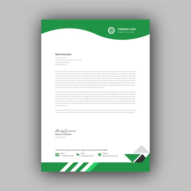 Modern business and corporate letterhead template