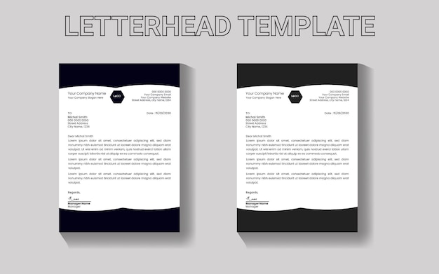 Modern business and corporate letterhead template