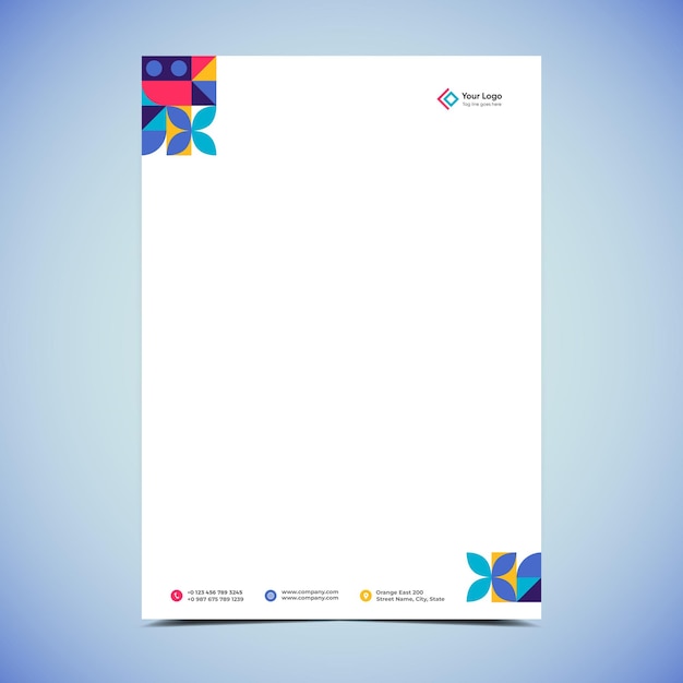 Modern business and corporate letterhead template