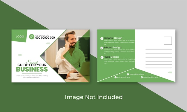 Vector modern business corporate postcard mailing card design template