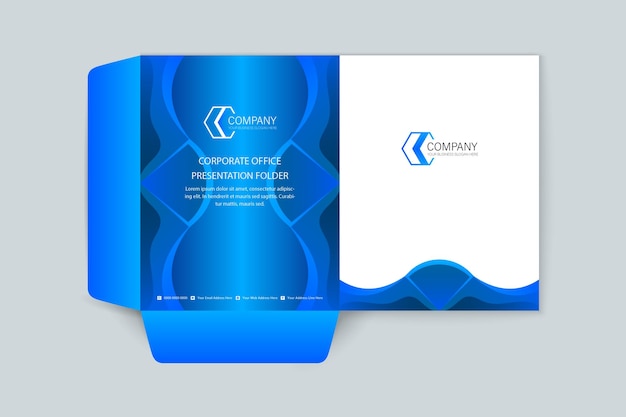 Vector modern business and corporate presentation folder design