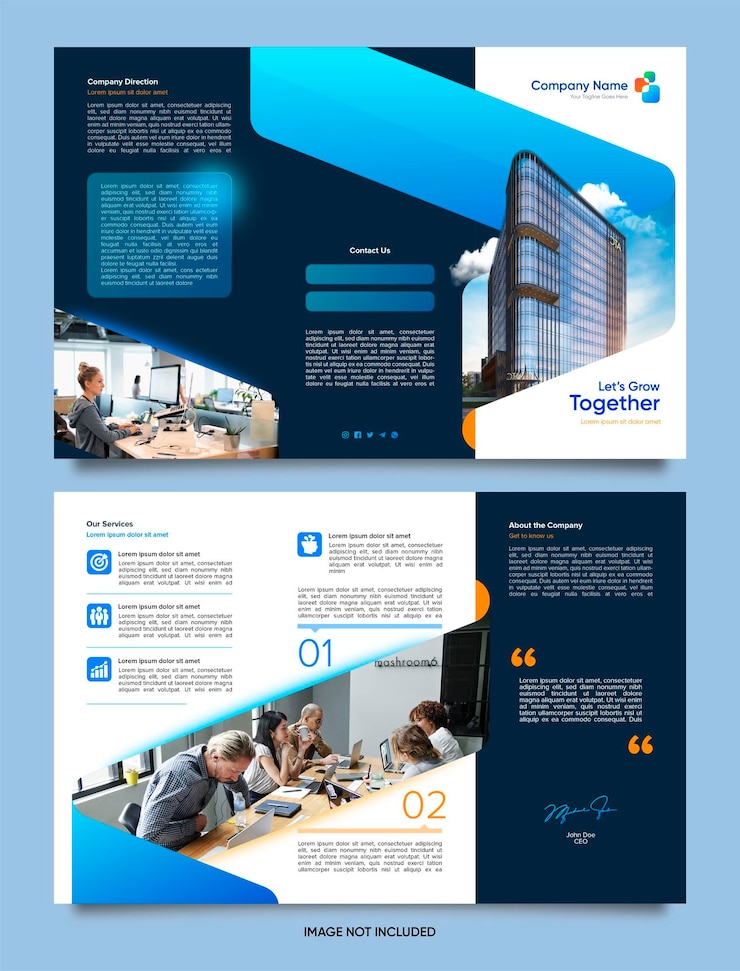 Вектор дизайн брошюры modern business corporate trifold