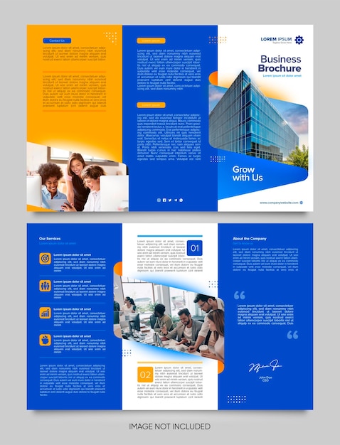 Modern business corporate trifold brochure design