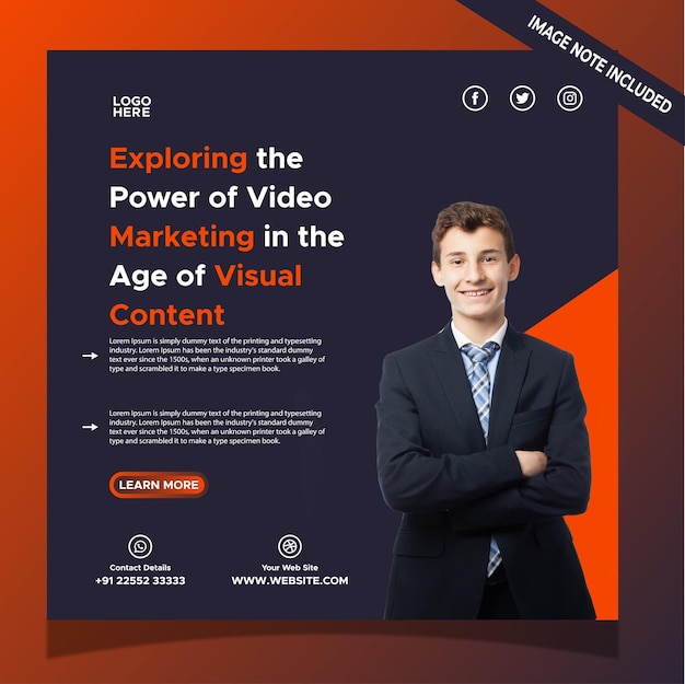 Modern business digital marketing flyer poster media social design