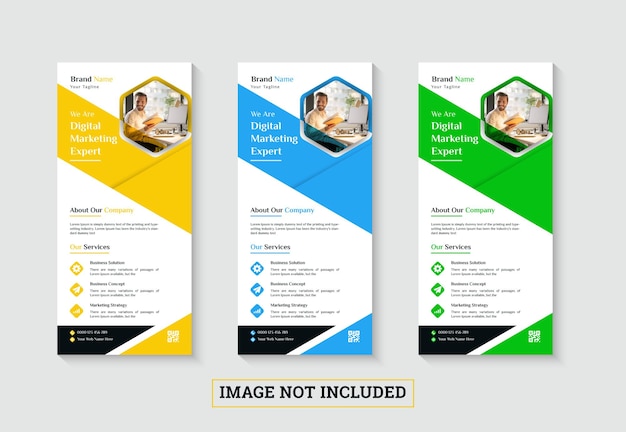 Modern business dl flyer or rack card design template