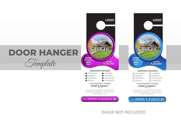 Modern business door hanger design