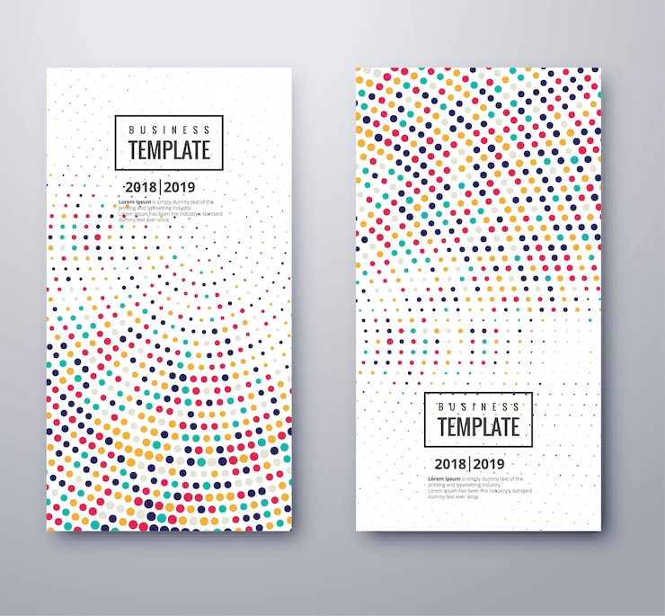 Vector modern business dotted template design vector