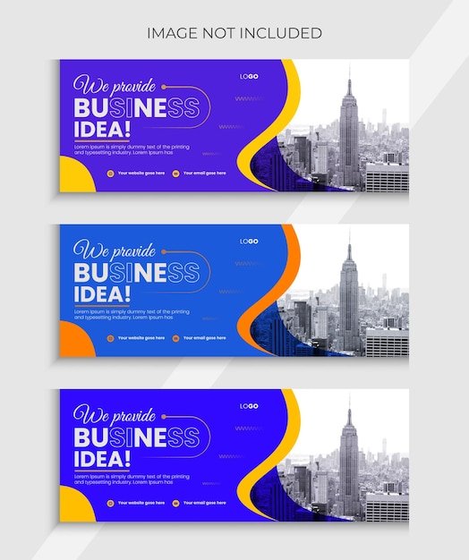 modern business Facebook cover banner template and social media post cover design