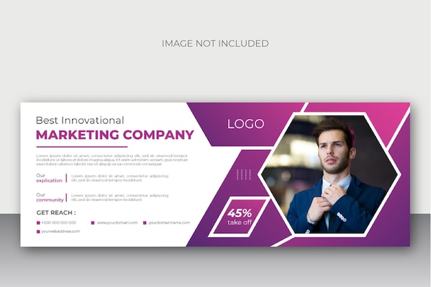 Modern business Facebook cover design template and web banner