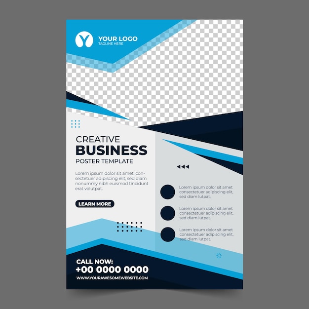 Modern Business Flat Poster Template