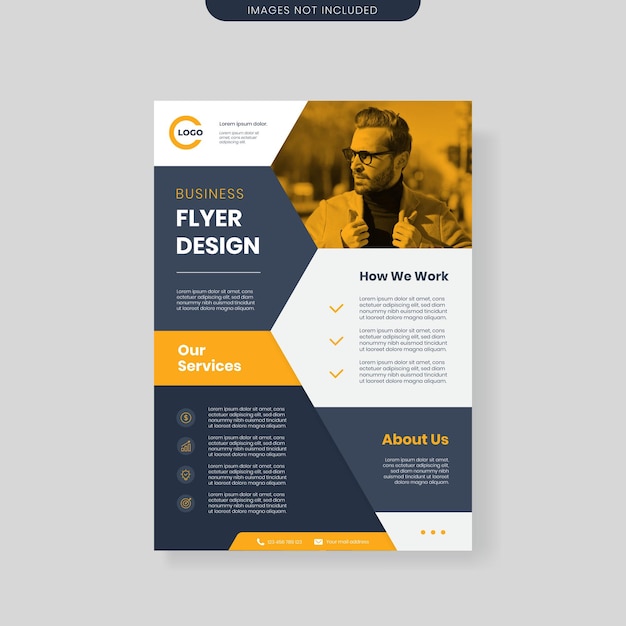 Modern business flyer brochure design template