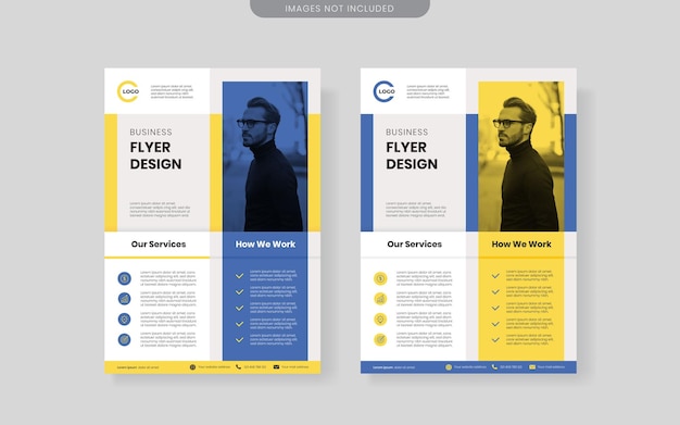 Vector modern business flyer brochure design template