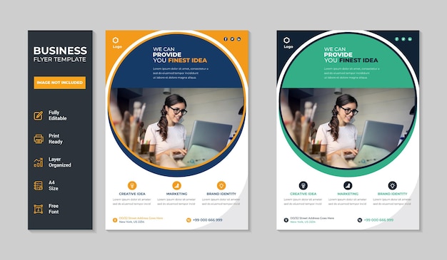 現代のビジネスチラシのデザインとビジネスパンフレットの表紙のデザインテンプレート。