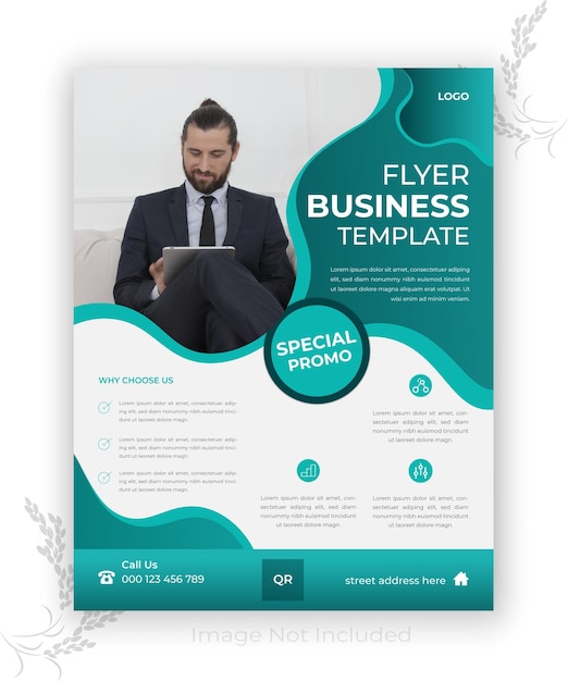 Modern business flyer design and company cover page template